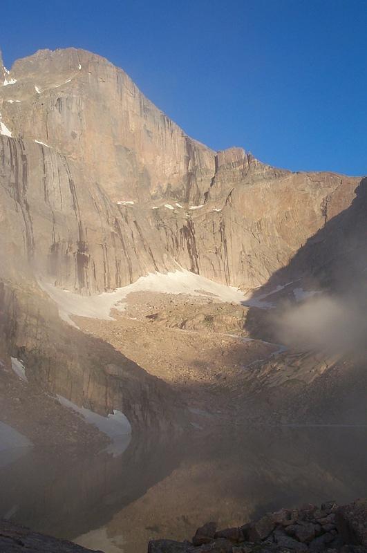 View of the Diamond behind Chasm Lake.