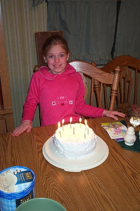 Once she realized her candles weren't going to blow up.