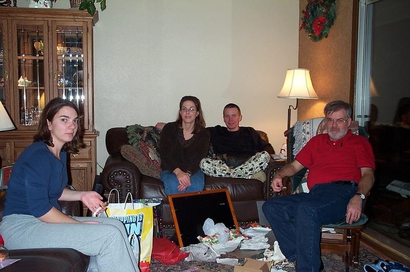 Hannah took this picture after we opened the presents from Mary, Larry, and the Tapias.