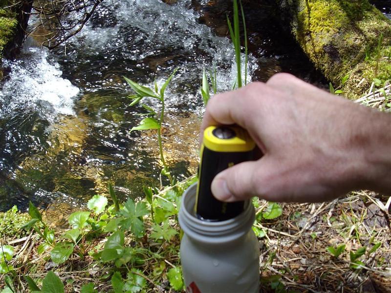 Purifying water from the creek.