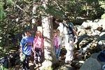 At the creek on the Longs Peak trail-We were headed up to Chasm Lake!