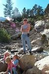 Alan enjoying one of our other favorite places in RMNP-the Alluvial Fan.  We never can leave with dry feet.