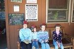 We took a short trail ride up Big Tracks Mtn.  It was really fun and entertaining watching our guide deal with the kids.  He had