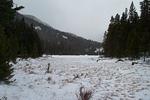 the snow was too deep and the girls would have never made it so I ran ahead to check out Cub Lake.