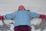 You can make snow angels on the ice too.