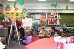 Mrs. Rische gives instructions on decorating the cookies