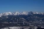 The beautiful snow-covered Mummy Range.