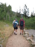 Two hikers who refused to step aside with 10 hikers on their heels.  It was raining and we wanted to run to our car.  Finally I