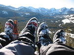 Michael and Alan kick their feet up.