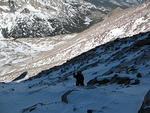 Michael almost at the top of the Couloir.