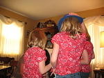 Trying on some hats from Grandma Sandy's collection