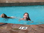 Rebecca swimming in the deep end