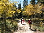 Rebecca and her friend Makayla enjoy our short hike