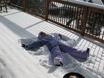 Snow angels on the deck