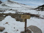 trail junction along the moraine