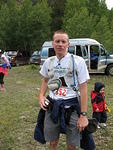 Alan at 50 miles, he was looking and feeling great.  A lot of runners drop here knowing they have to go back over Hope Pass, not