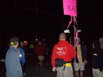 Chris Gerber holding Kari's awesome sign