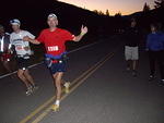 Mike P coming down the road to Mayqueen - Mile 13.5